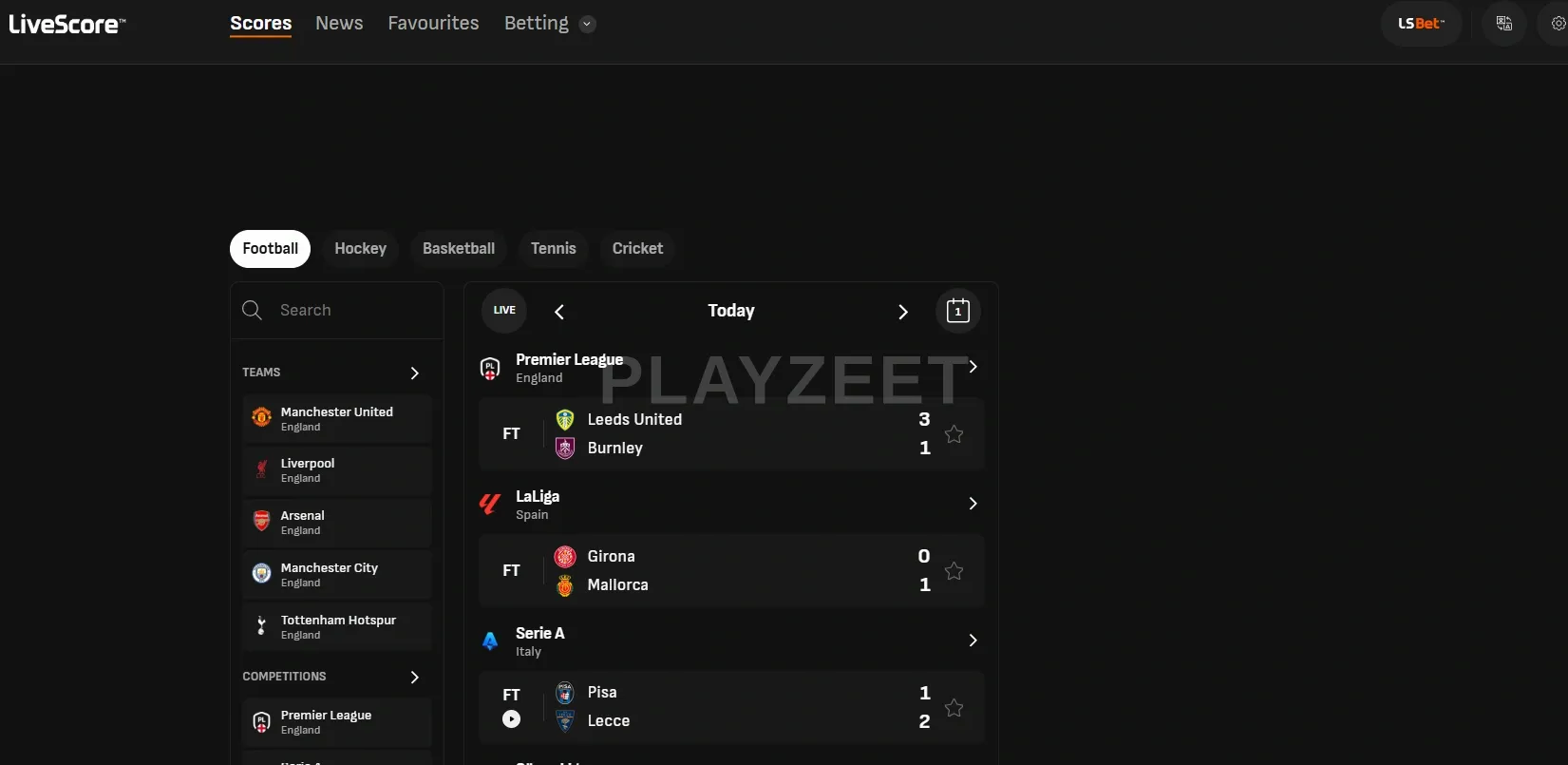 Playzeet is the Best Choice for Instant Live Football Scores and Fixtures