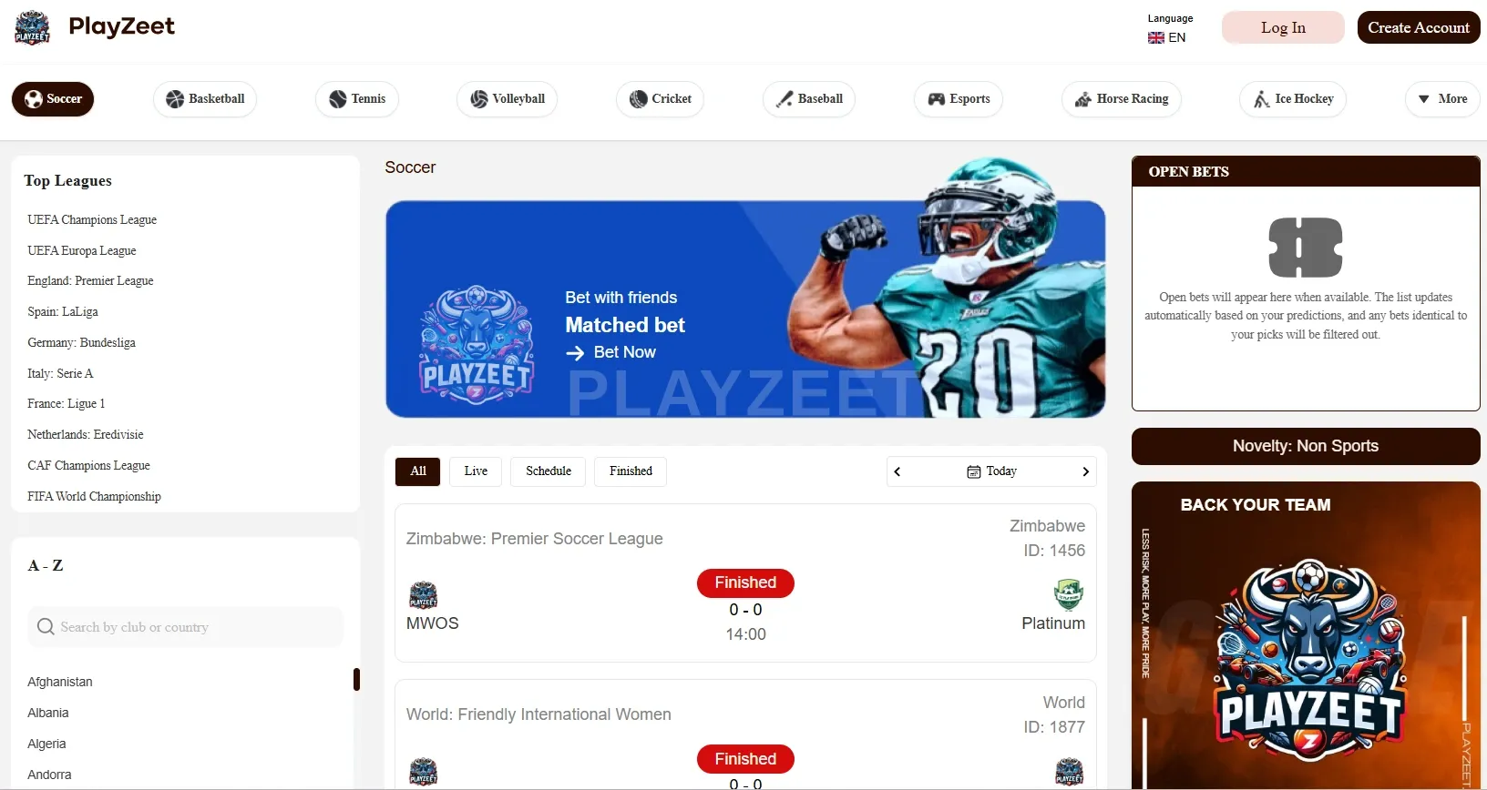 PlayZeet, the best peer-to-peer betting site for social betting worldwide GROUP BETTING